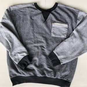 Huntington Beach‎ Club Sweatshirt Men's XL Grey and Black Chest Pocket